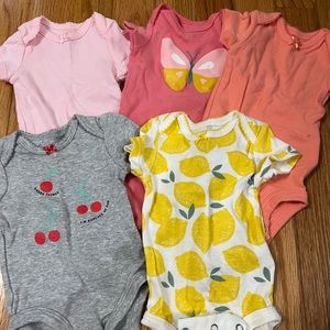 Baby girl onesie lot